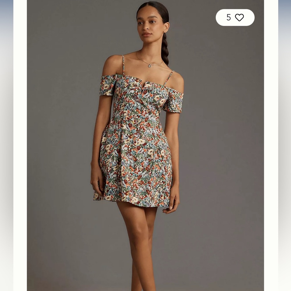 Maeve Bow Off-The-Shoulder Mini Dress